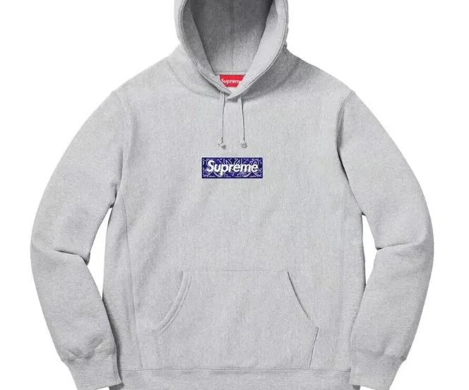 Box Hoodie Cashew Flower Grey Bandana S L Logo M Hoodie XL Black 19FW 0531